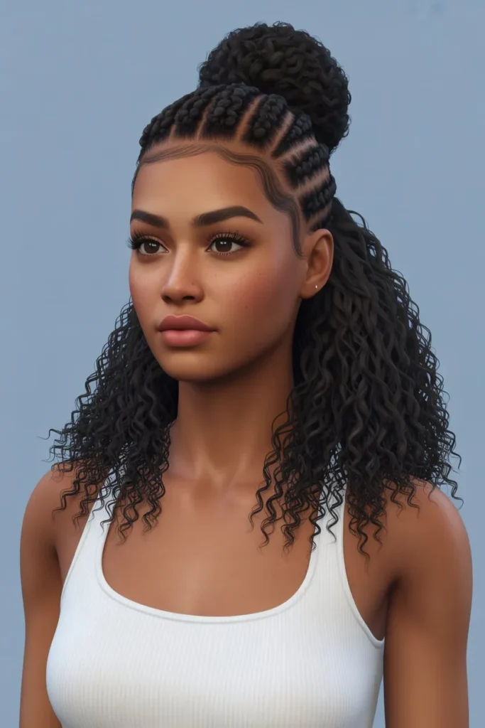 trendy black female sim with half up hal l ZjxsKEQ3 PvMGlj1n0IQ PaDu7D 8TBCRSqo4Y0XQMg cover