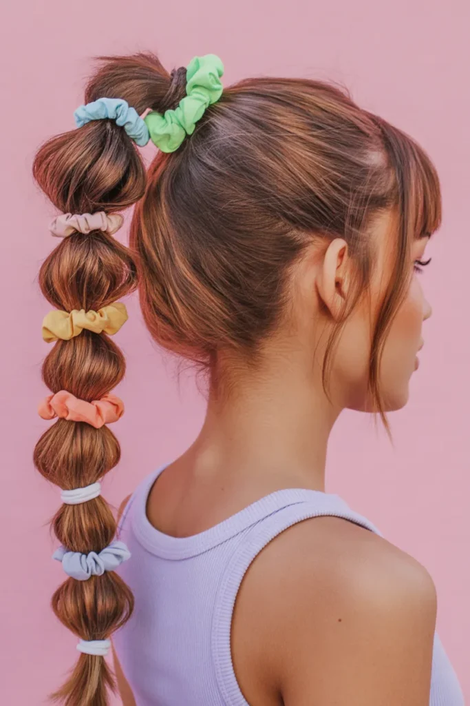 trendy bubble ponytail hairstyle with ev pSORU iKQ7aEB PKl9K5Cw tk90pK7xQmC5PShnNrQjSQ