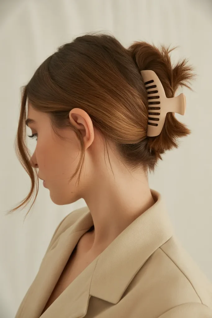trendy claw clip holding short hair in a jXFmn BnQJSaHRKA8Vgrsw 1BtrIzUNQkSlHry4stD0og