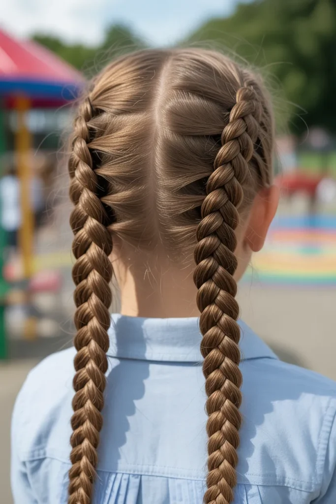 20 School Hairstyles for Girls: Cute, Easy & Practical Ideas for Every School Day 21 two classic french braids starting from nK1dC8fZSGag7LlPwEV g PbAQ4P1oR3GH6iRMQWibJQ