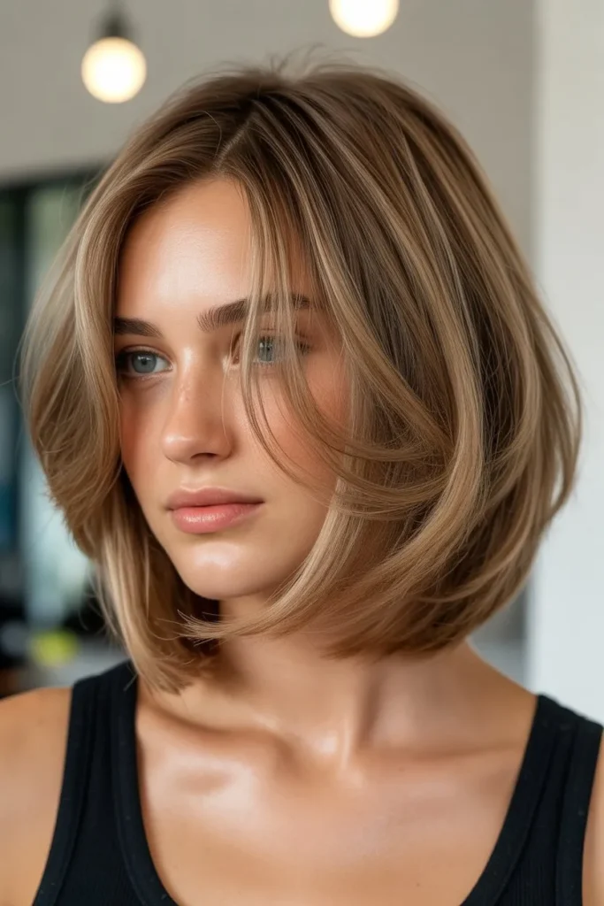 22 Angled Bob Hairstyles: The Ultimate Guide to Chic Haircuts 4 woman with layered angled bob haircut su bSaqYmb3QOG IcmDADkE6w 1EQioPNRE63tLLjxGu32w cover