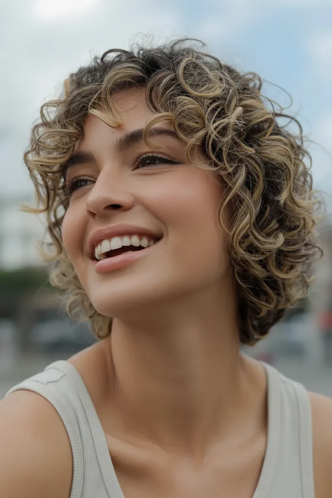 20 Short Hairstyle Ideas for Women: Transform Your Look with Confidence 8 woman with short curly hair bouncy defin msYFNRUrSC65XIgK0zao8w rcq7fAxoSHqeer62eEX9mw