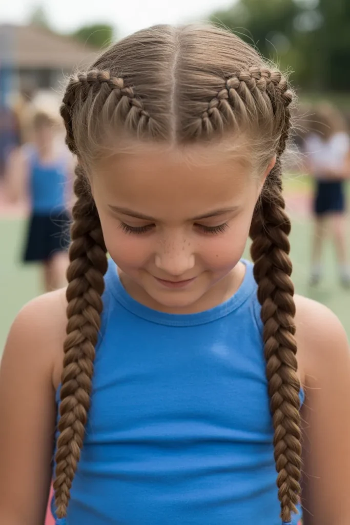 20 School Hairstyles for Girls: Cute, Easy & Practical Ideas for Every School Day 4 young girl with symmetrical double dutch qOJ S662Qja yg a kjzog VLgaaOSpRq6Qs5F7ezcDqQ